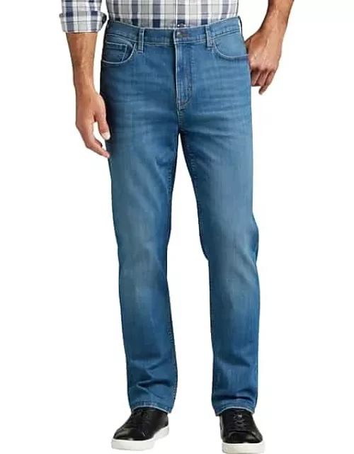 Joseph Abboud Men's Straight Fit CleanKORE Comfort Stretch Jeans Medium Wash