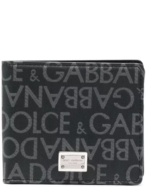 Dolce & Gabbana logo jacquard bi-fold wallet
