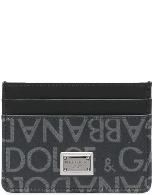 Dolce & Gabbana logo jacquard card holder