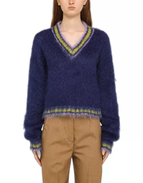 Royal blue mohair sweater