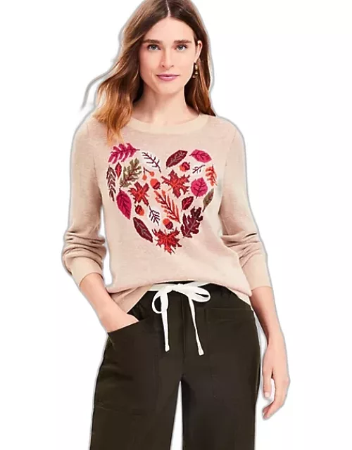 Loft Leafed Heart Sweater