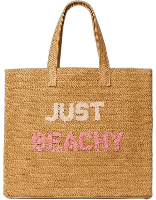 Just Beachy Straw Tote Bag