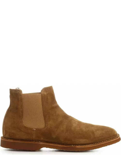 Officine Creative Brown Suede Chealse Boot