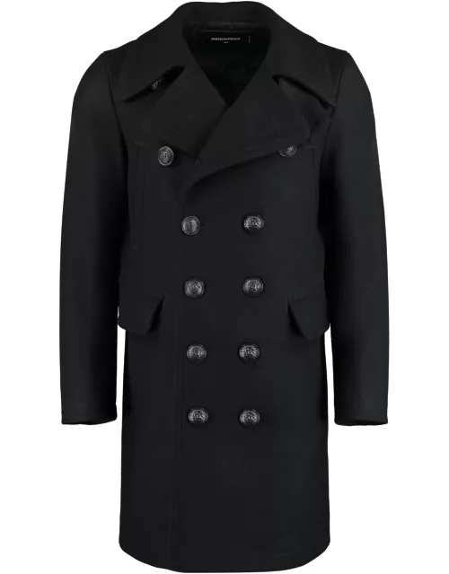 Dsquared2 Wool Blend Double-breasted Coat