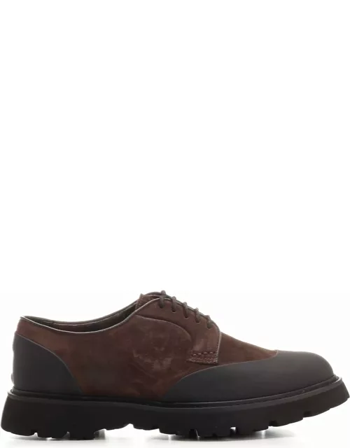 Doucal's Suede And Rubber Lace-up Shoe