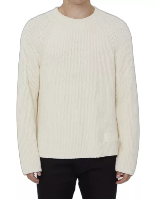 Ami Alexandre Mattiussi Ivory Jumper With Patch