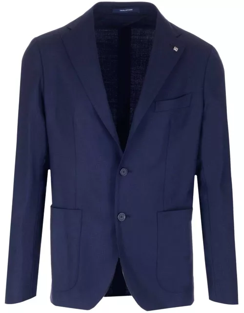 Tagliatore Single-breasted Jacket In Blue Woo