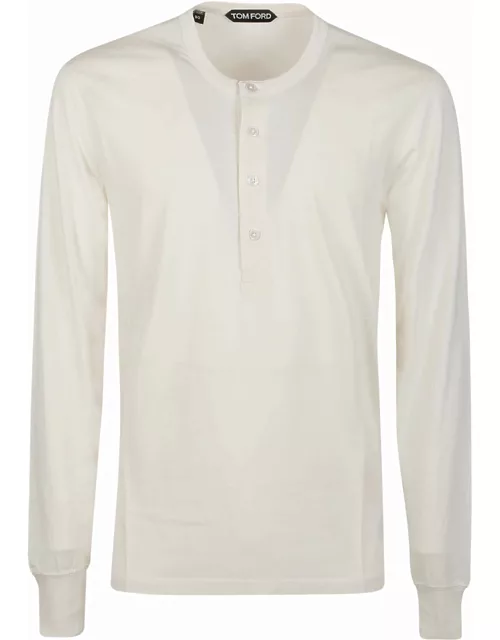 Tom Ford Henley Long Sleeve Buttoned T-shirt