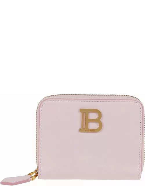Balmain Bbuzz Zipped Wallet-calfskin
