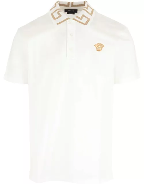 Versace White greca Polo Shirt