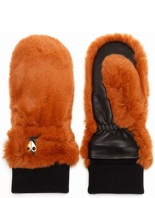 Moose Knuckles Gloves In Eco Fur