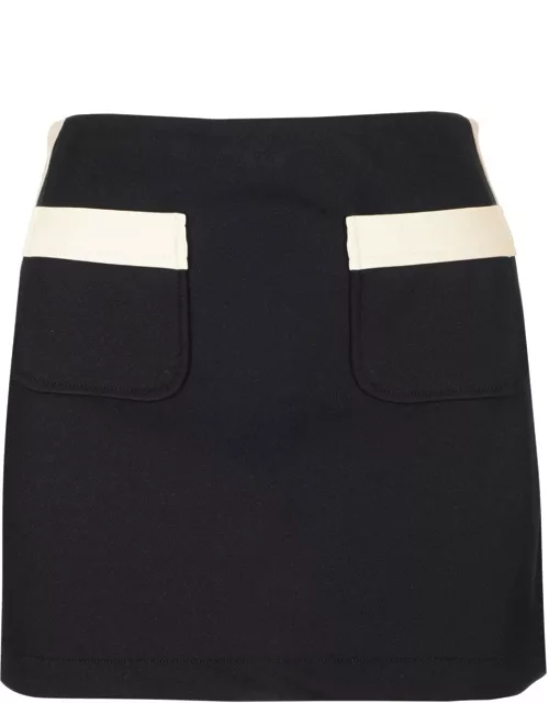 Palm Angels Compact Jersey Mini Skirt