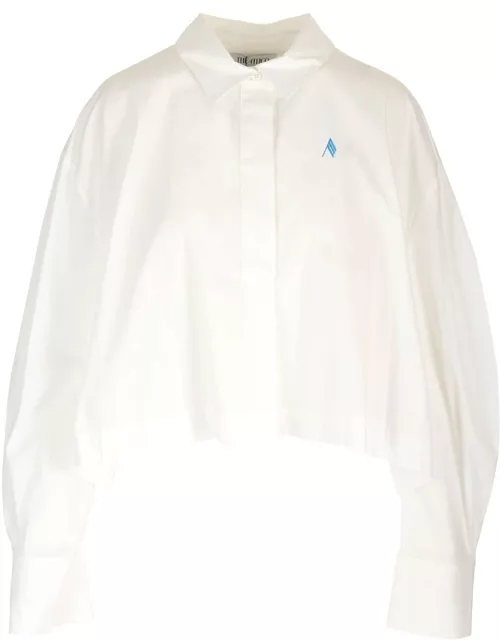 The Attico White jill Crop Shirt