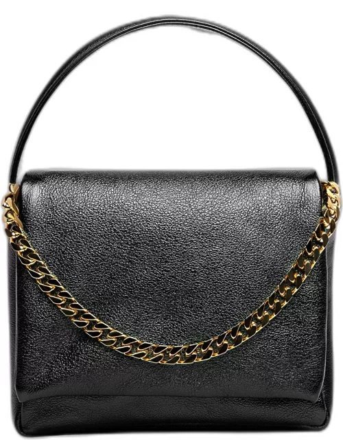 Taylor Flap Leather Top-Handle Bag