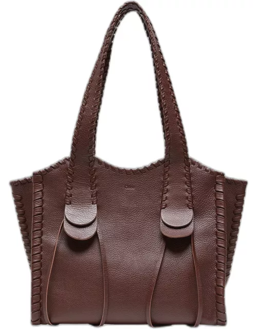 Mony Medium Tote Bag in Grained Leather