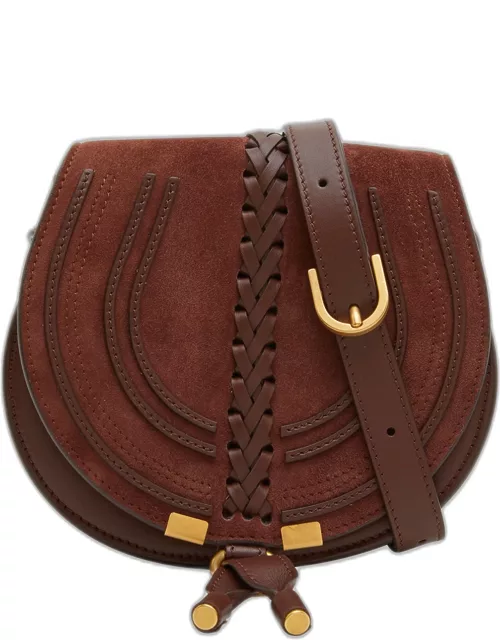 Marcie Small Crossbody Bag in Suede and Braided Leather