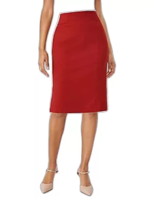 Ann Taylor The High Waist Seamed Pencil Skirt in Lightweight Weave - Curvy Fit