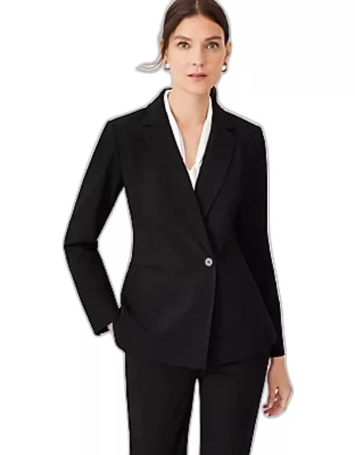 Ann Taylor The Petite Fitted Double Breasted Blazer in Bi-Stretch