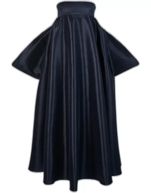Oriana Strapless Taffeta Dress With Bow