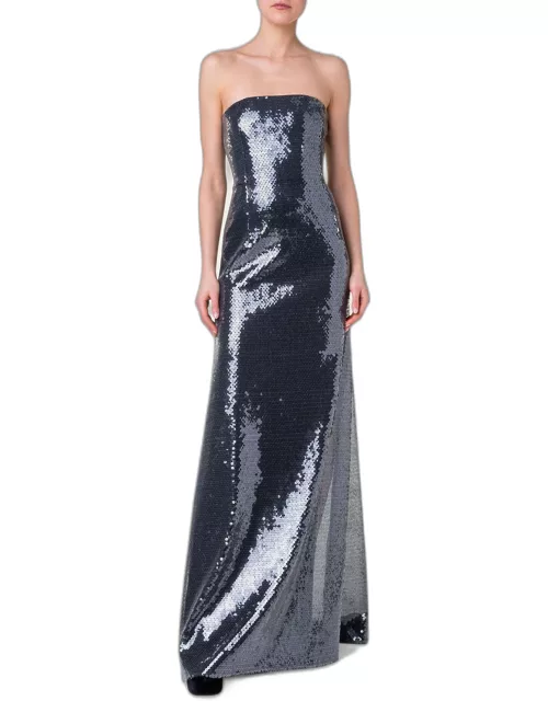 Sequined Strapless Dres