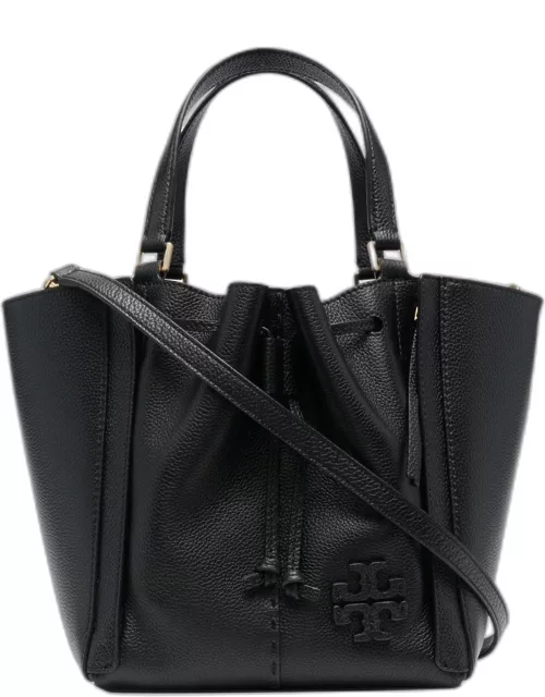 Tory Burch Black - Leather - Bucket Crossbody Bag