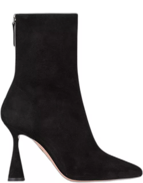 Amore Suede Zip Ankle Bootie
