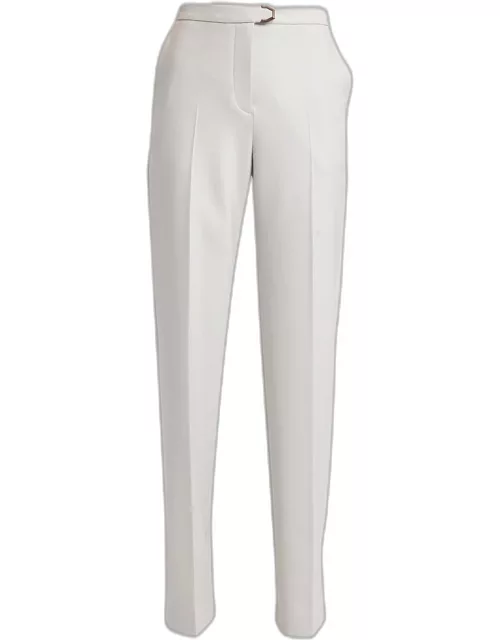Double Wool Stretch Straight-Leg Pant