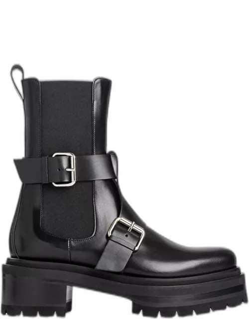 Charly Buckle Leather Bootie