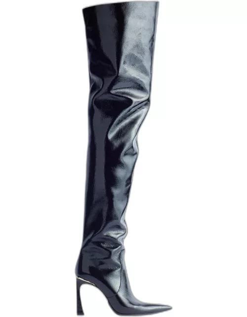 Patent Leather Over-The-Knee Boot