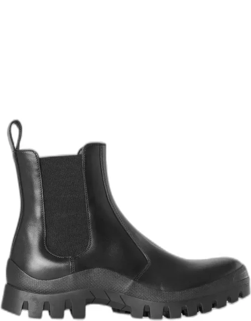 Greta Leather Lug-Sole Chelsea Boot