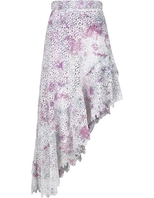 Amen Cotton Woven Skirt Lilac Tie Dye
