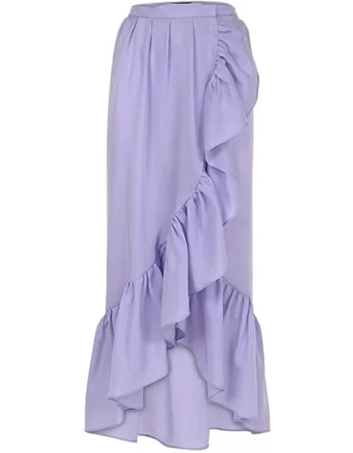 Amen Cupro Woven Skirt Lilac