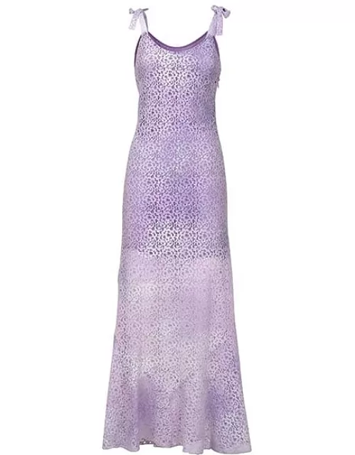 Amen Cotton Woven Dress Lilac Tie Dye