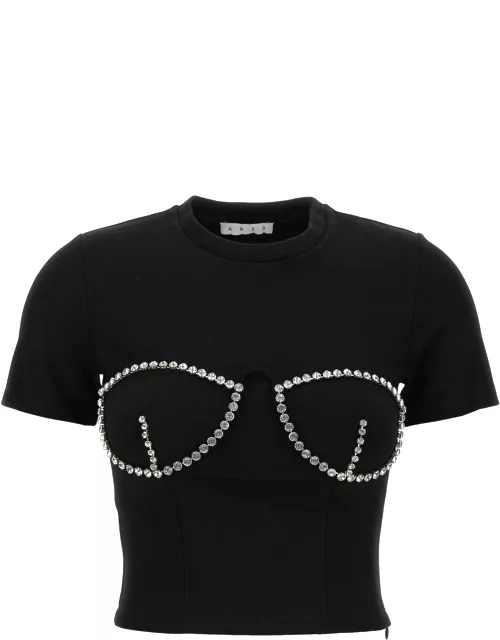 AREA T-shirt crystal Bustier Cup