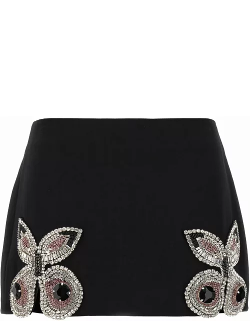 AREA embroidered Butterfly Mini Skirt