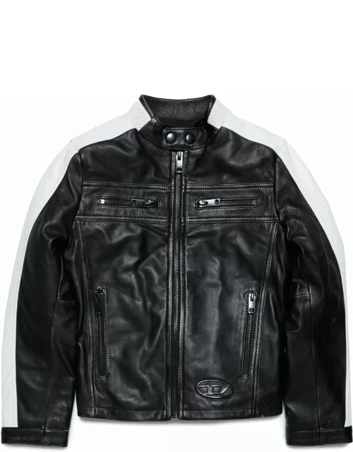 Jmuse Jacket Diesel Colorblock Genuine Leather Biker Jacket