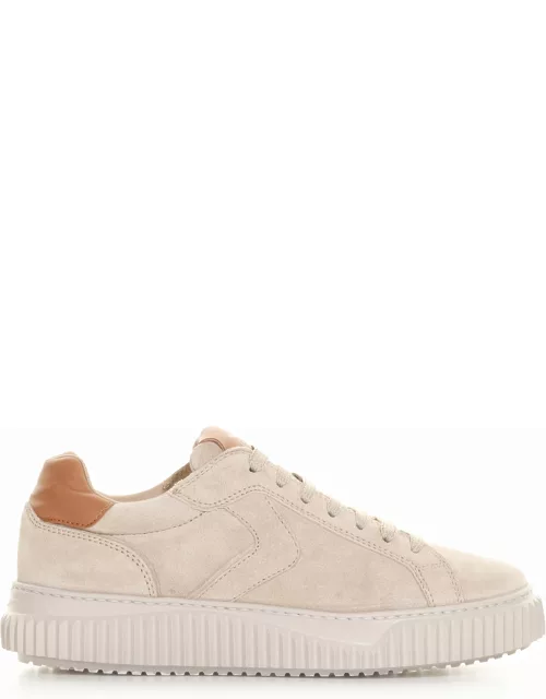 Voile Blanche Sneakers In Suede With Contrasting Hee