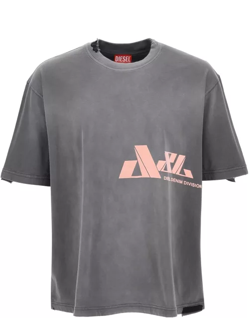 Diesel t-washrat T-shirt With Flocked Logo