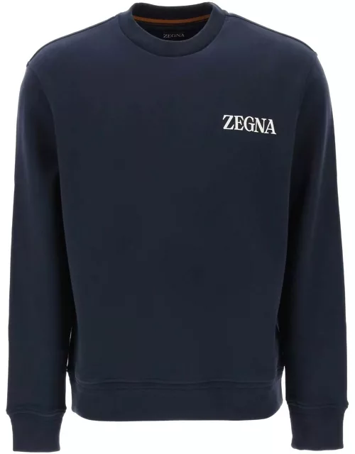 ZEGNA crew-neck sweatshirt with flocked logo