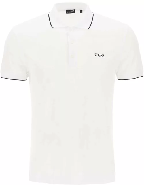 ZEGNA Logoed cotton polo shirt