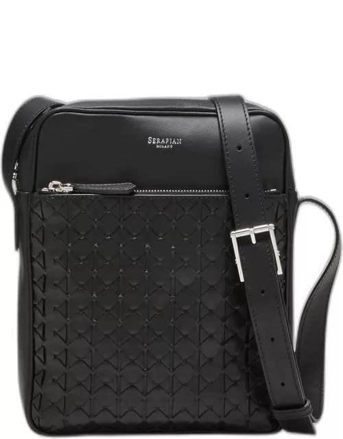 Men's Mosaico Leather Crossbody Bag