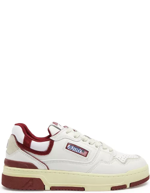 Autry Rookie Panelled Leather Sneakers - White And Red