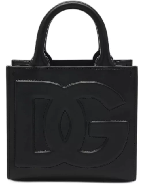 DG Logo Leather Top-Handle Bag
