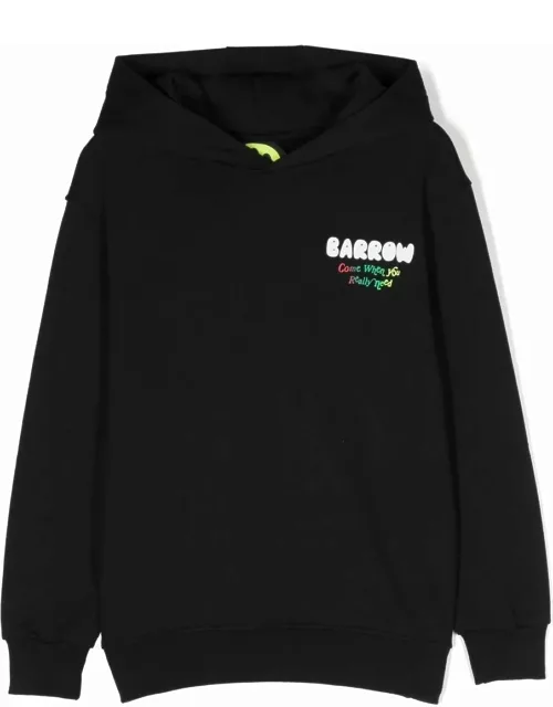 Barrow Black Hoodie With Multicoloured Lettering Logo