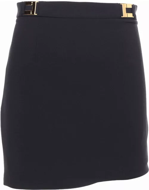 Elisabetta Franchi Logo Plaques Mini Skirt