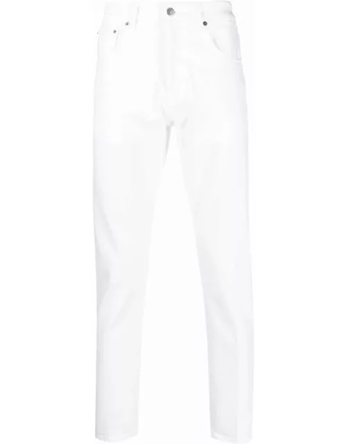 Dondup White Stretch-cotton Denim Jean
