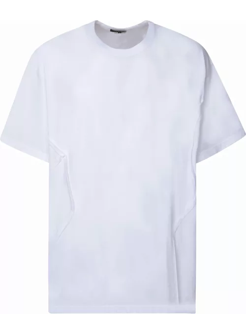 Comme Des Garçons Homme Plus Asymmetrical Lines White T-shirt