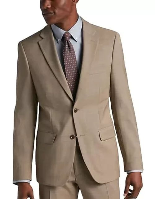 Tommy Hilfiger Big & Tall Modern Fit Men's Suit Separates Jacket Tan Sharkskin