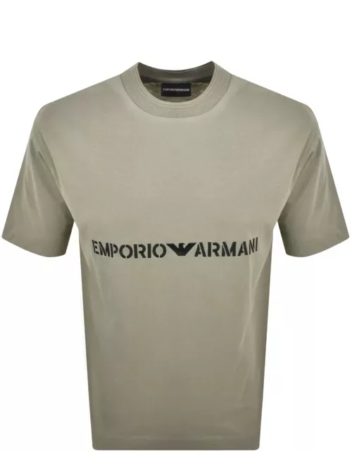 Emporio Armani Logo T Shirt Green