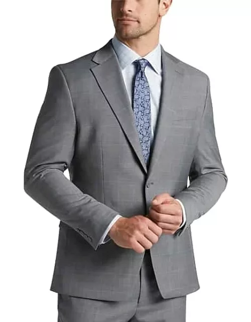 Collection by Michael Strahan Men's Michael Strahan Classic Fit Notch Lapel Suit Separates Jacket Gray Windowpane